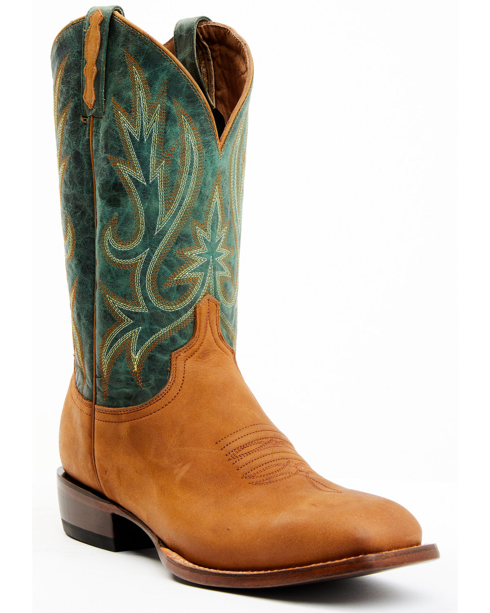 LUCCHESE MEN'S GORDON WESTERN BOOT - BROAD SQUARE TOE