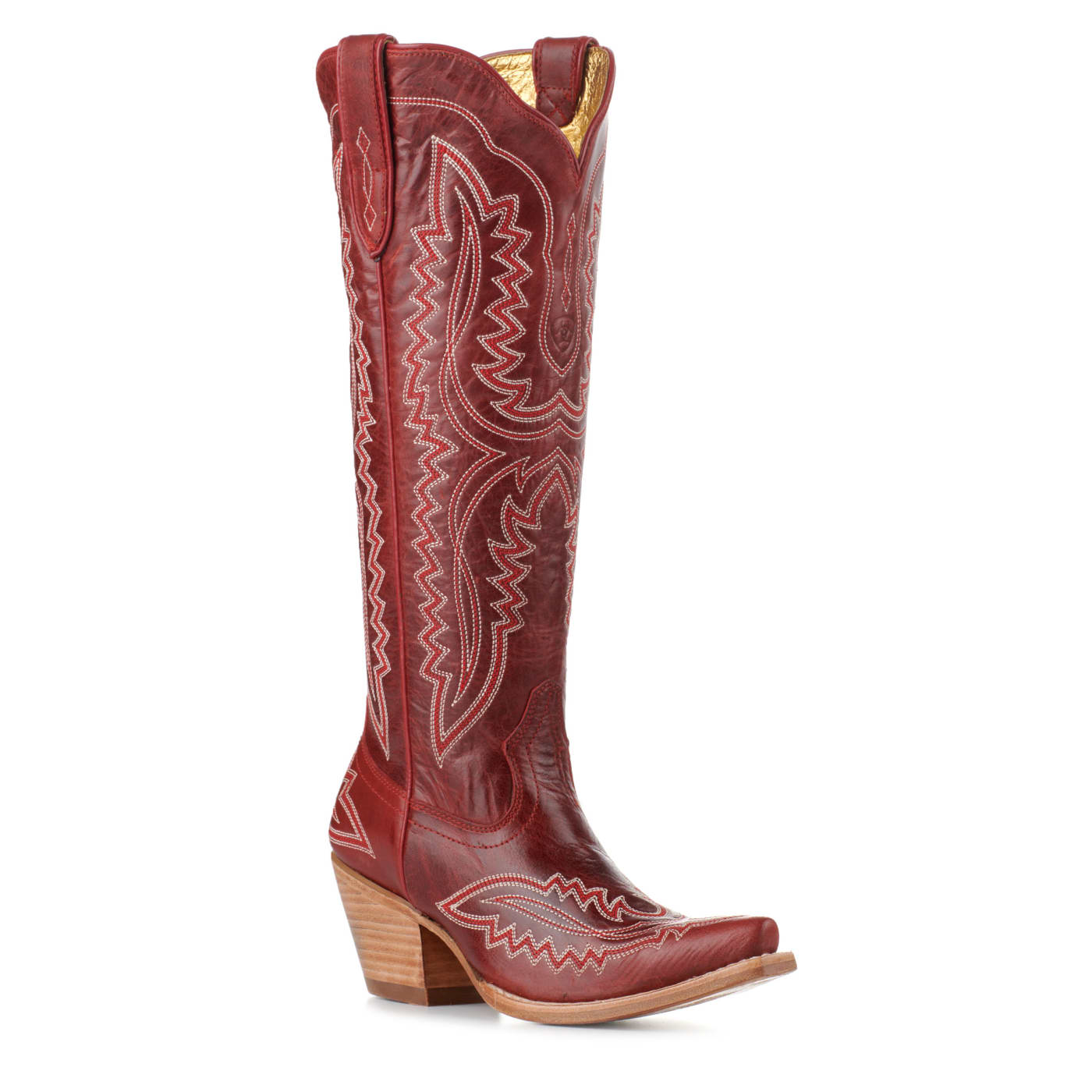 Ariat Women's Casanova Red Alert Snip Toe Tall Cowboy Boots